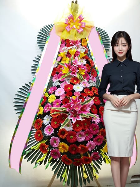 동서울 웨딩컨벤션 3단화환 고급형